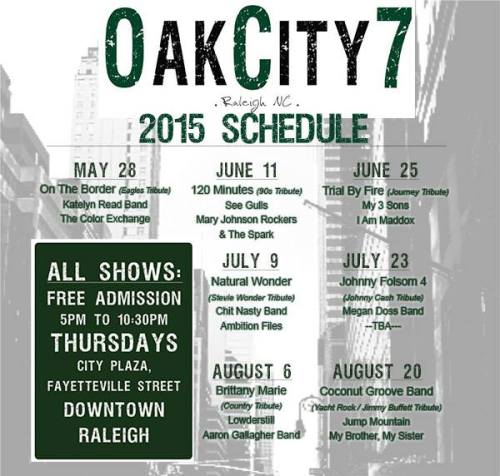 Oak 7 Schedule